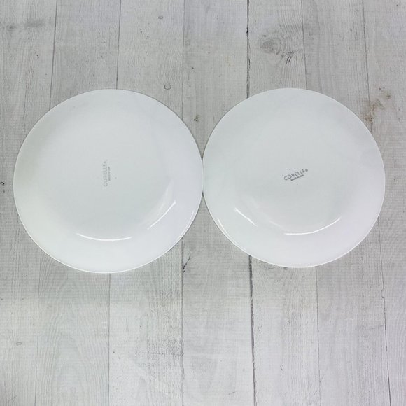 Corelle Dining Corelle By Corning Lia Livingware Grayblue Swirl Line Coupe Lunch Plates Set